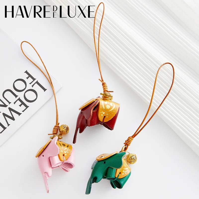 Elephant bag charm for women handbag retro art niche handmade exquisite high-end hanging rope bag accessories
