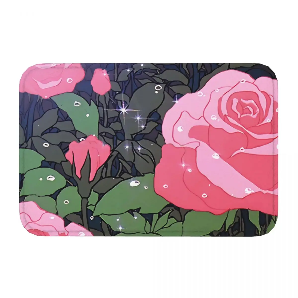 PANTONE 90s Anime Revolutionary Girl Utena Bath Mat Rug Home Doormat Kitchen Carpet Decoration