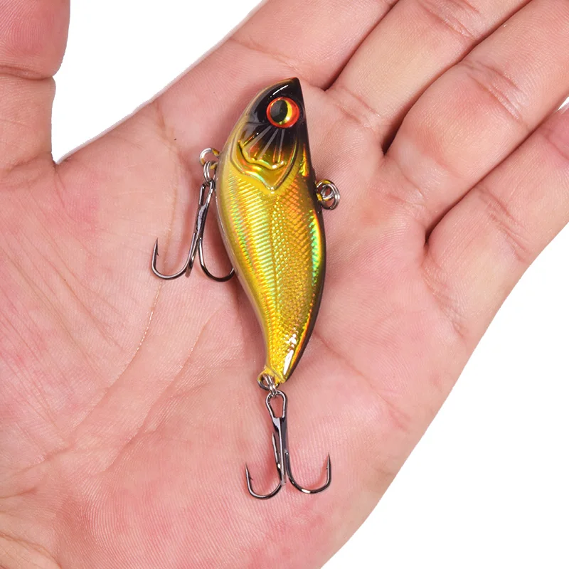 1 Pc Sinking VIB Fishing Lure 6cm 14g Rattling Vibration Winter Wobblers Artificial Hard Bait for Trout Pike Bass Fishing Tackle