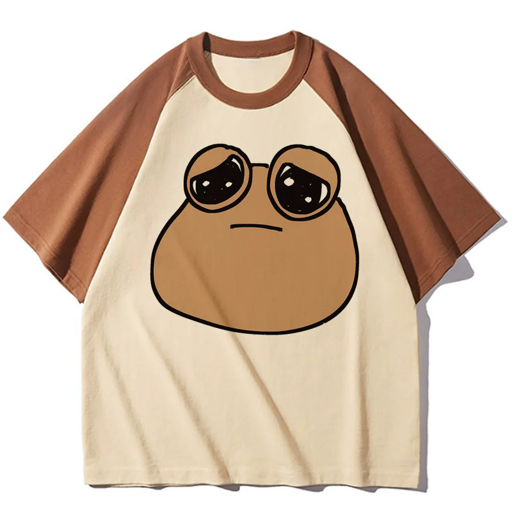 Pou tshirt women comic top female designer y2k Japanese clothing