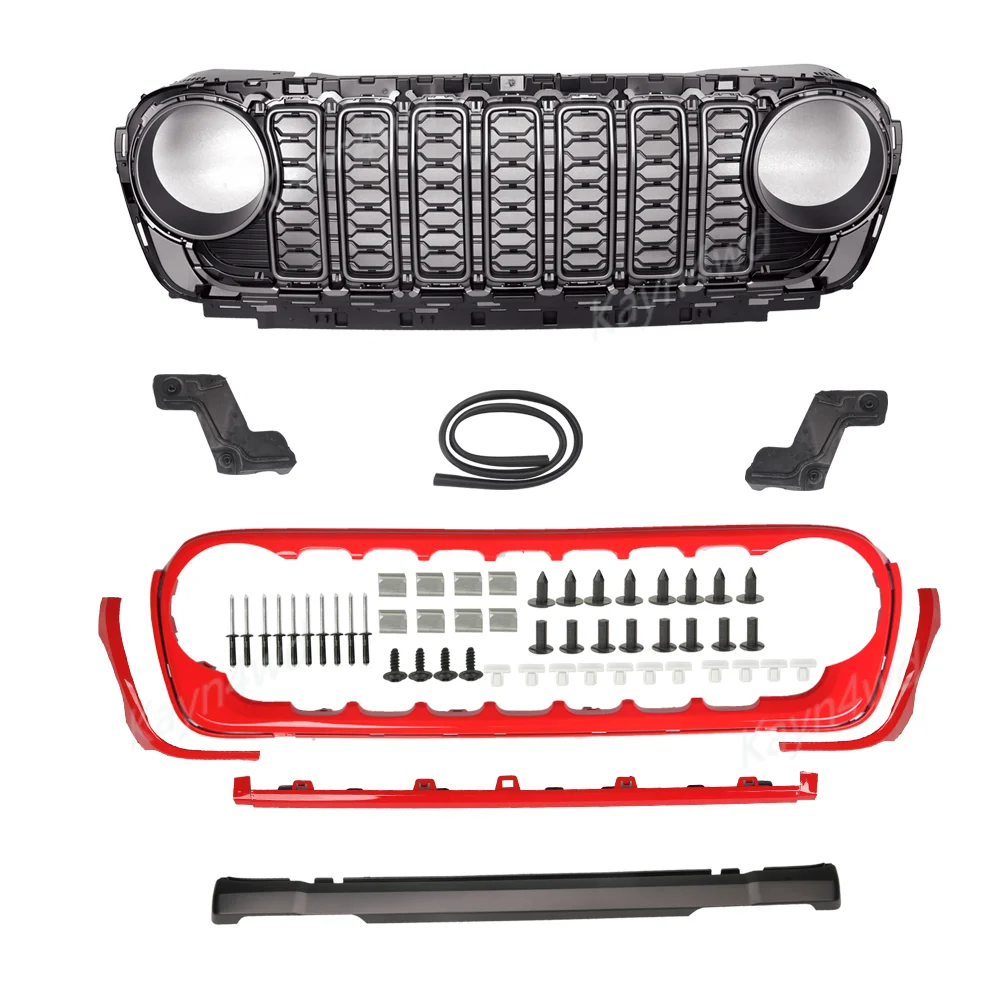 Offroad 4x4 Accessoires Meerdere kleuren 20e verjaardag voorbumper racing grills voor 2018-2025 Jeep Wrangler JL JT