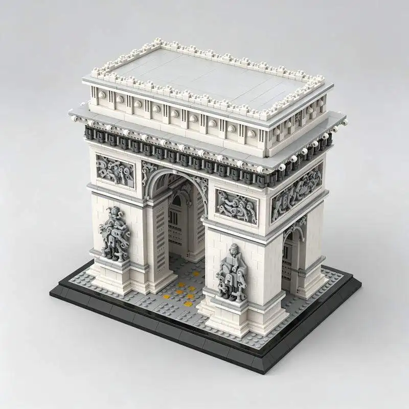 4329PCS Arc De Triomphe Paris Landmark Architecture Model MOC Building Blocks Custom Puzzle DIY Assembly Brick Decor Gift