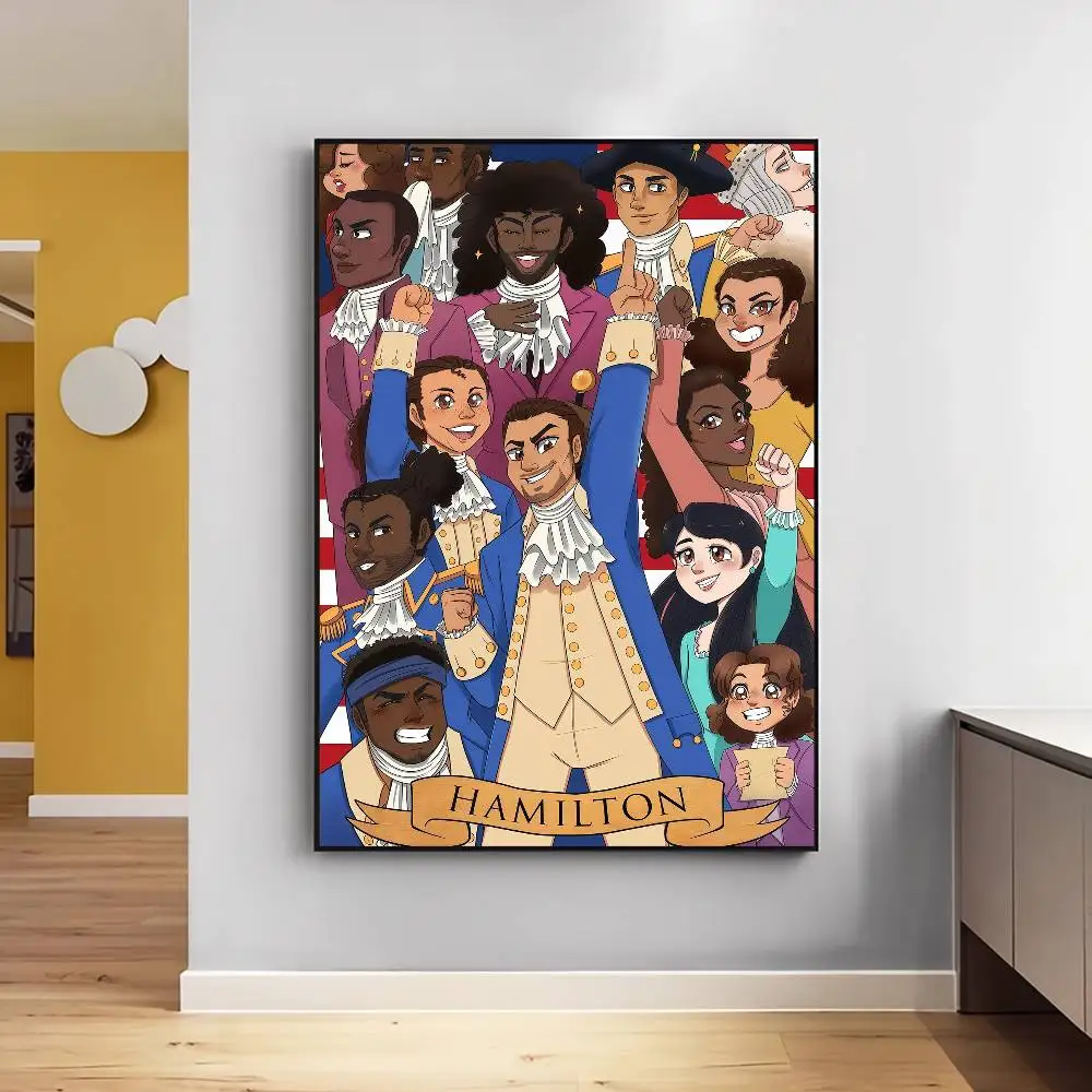 1 قطعة الفيلم الأمريكي الموسيقي H-hamilton لزجة الملصقات الرجعية كرافت ورقة ملصق DIY بها بنفسك غرفة بار مقهى الجمالية الفن طلاء جدران