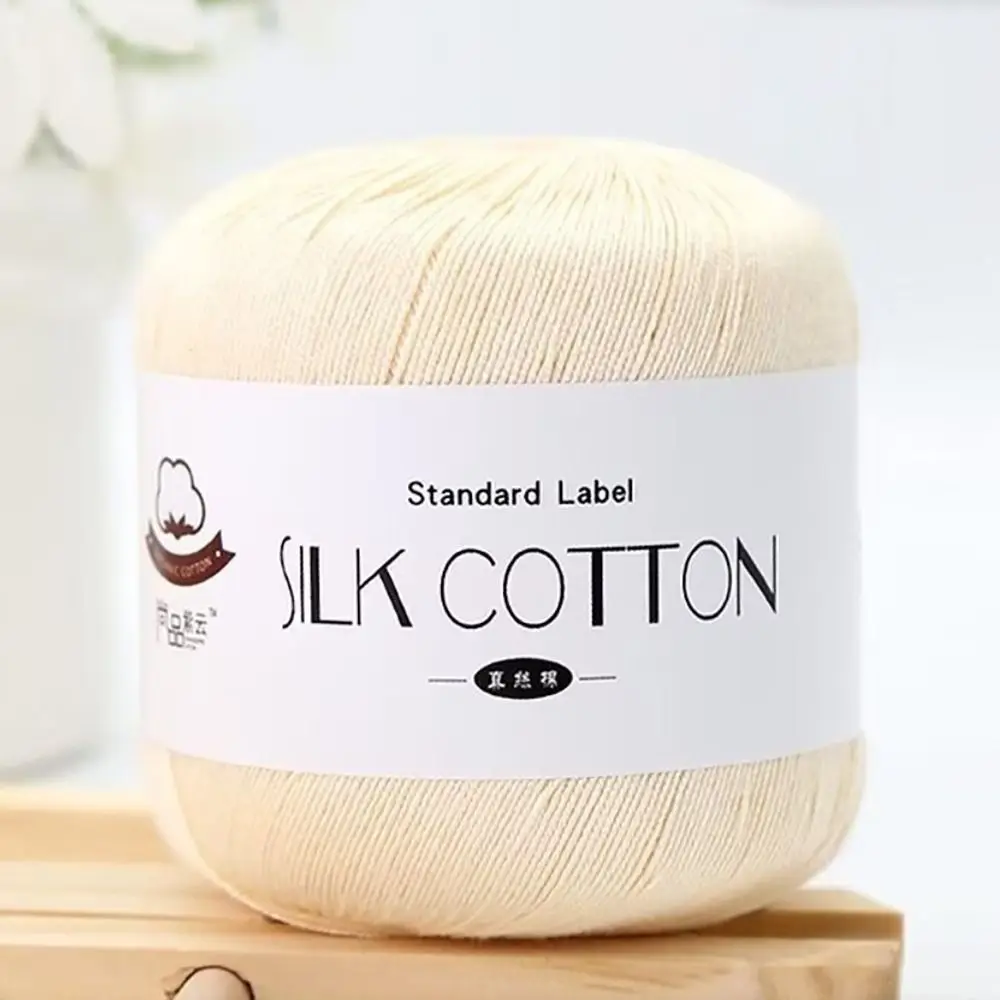 

Hand-Knitted Soft Silk Lace Cotton DIY Milk Cotton Crochet Yarn Hand Knitting Supplies