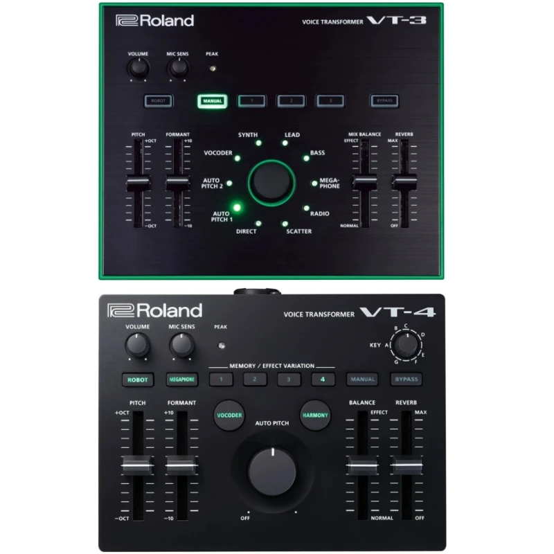 ROLAND VT-3 VT-4 vocal effects process or transformer with USB audio interface and Stereo outputs for game streaming, podcasting