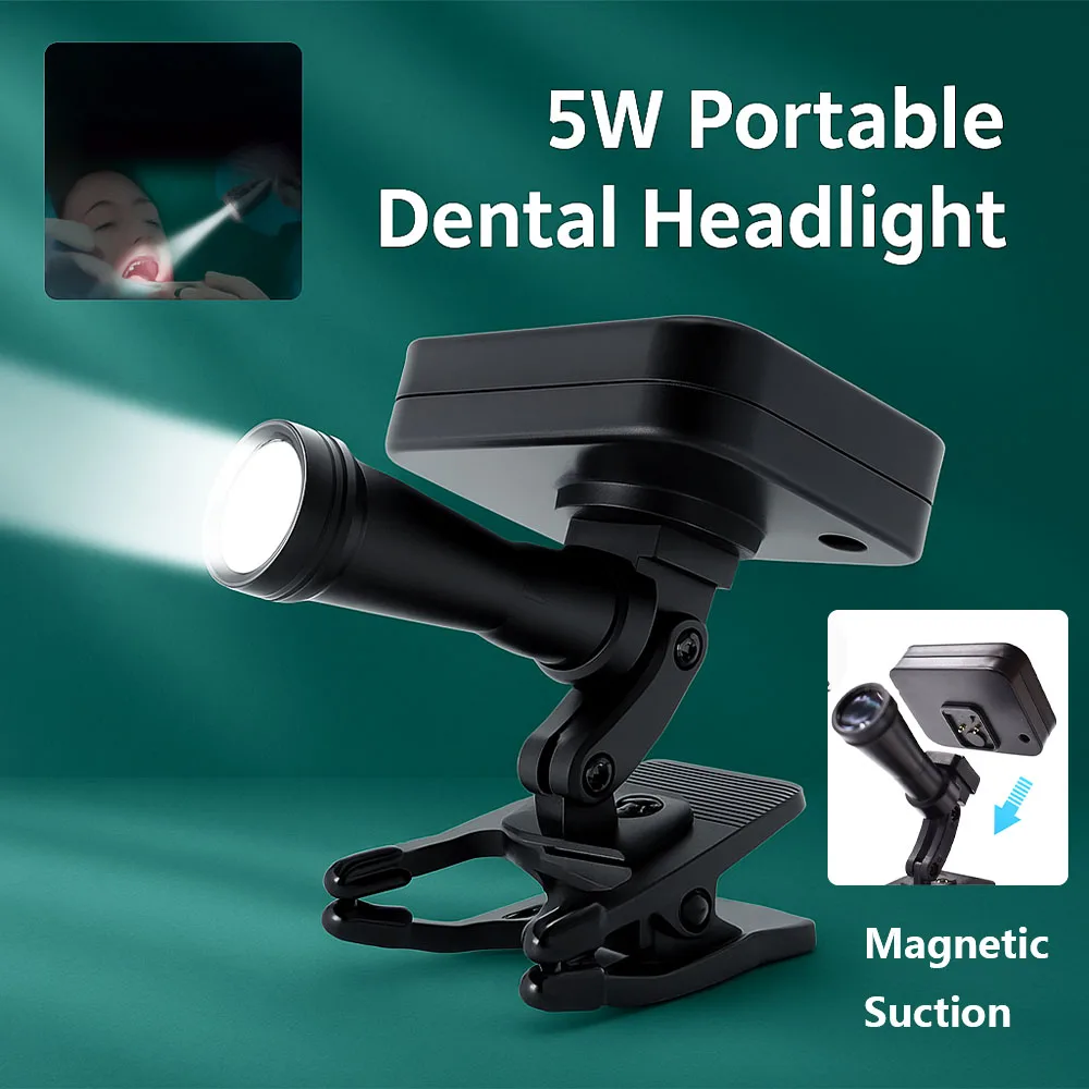 

Wireless Dental Loupe Head Light LED Headlamp Adjustable Clip-on for Surgical Magnifier Surgical Headlights 5W led Head Lamps