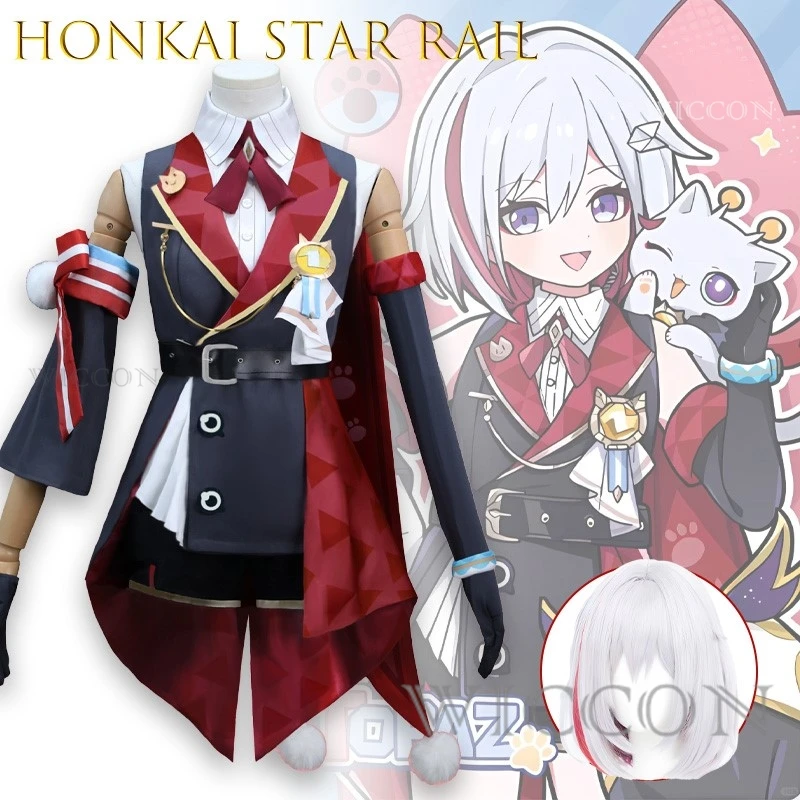 

Honkai Star Rail Topaz Little Cat Series Косплей Костюм Аниме Персонаж Полный комплект Корпорация Хэллоуин Вечеринка Женщины