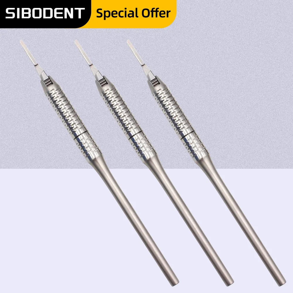 Dental Scalpel Handle Adjustable Surgical Operation Knife Handle Stainless steel Length 15cm 180 degree Rotation Oral implant