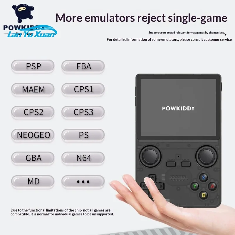 Powkiddy X35s Handheld Game Console 3 5-Inch Ips Dual Hall Joystick Open Source Rk3566 Portable Retro Support Tf Card Expansion