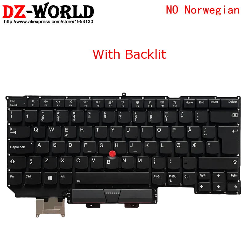 LAS Latin Spanish BG FR French BR HB IL NO BE PT Portuguese DK SE Backlit Keyboard For Lenovo Thinkpad X1 Carbon 5th Gen5 Laptop