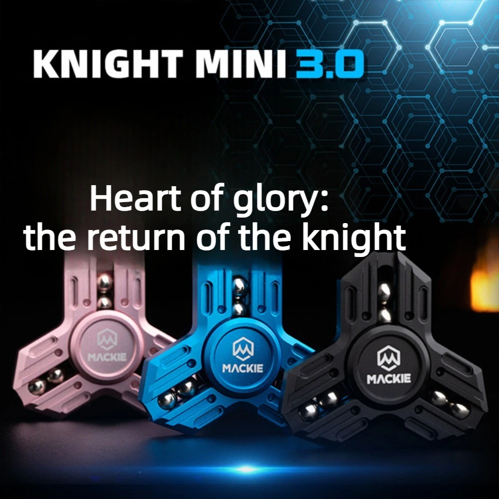 Mackie Mini 3.0 Aluminum Alloy Three-Leaf Buckyball Mechanical Fidget Spinner Decompression Toy