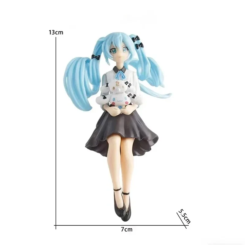 23cm Anime Hatsune Miku Rosa Kirschblüten-Regenschirm Handgefertigtes PVC-Modell Schönes Mädchen Desktop-Dekorationsmodell Spielzeug – Detail 7