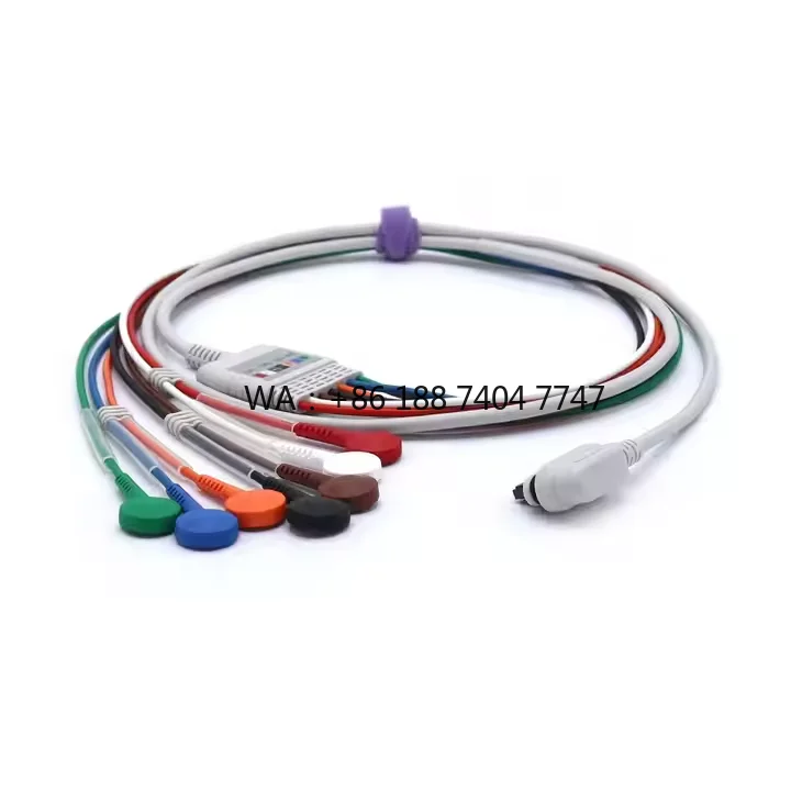 Cable Holter Compatible con GE-SEER Light 2008594-004, 16P, 7 Electrodos, Conexión a Presión
