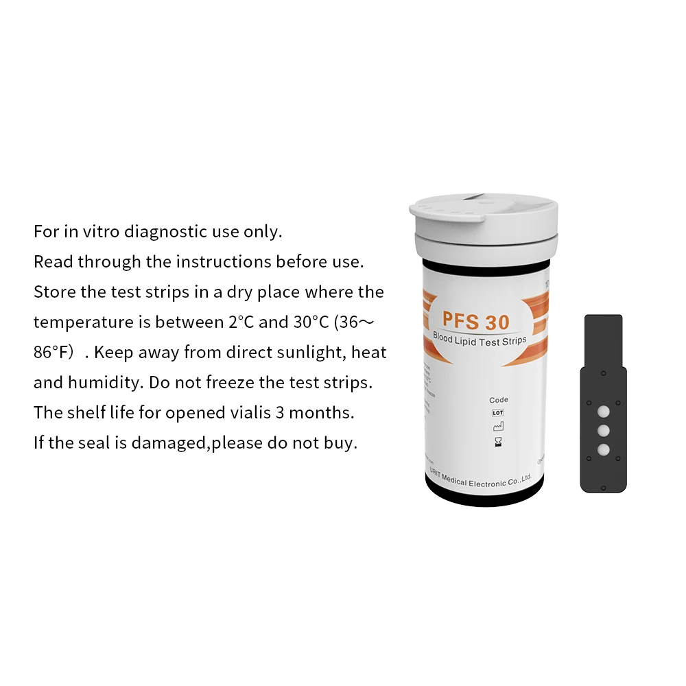 PFS-30 5in1 Lipid Analyzer Test Strips Total Cholesterol (tc) High Density Lipoprotein Cholesterol (hdl) 5/10/20/40 Paper