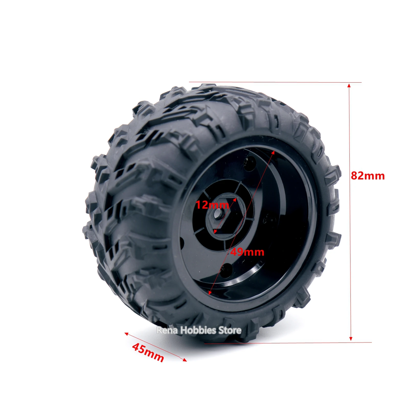 4 SZTUK/lot 12mm Hex Monster Truck Opony do kół SCY 16101 Pro 16102 Pro 1:16 Off Road RC Car Upgrade Parts 6034