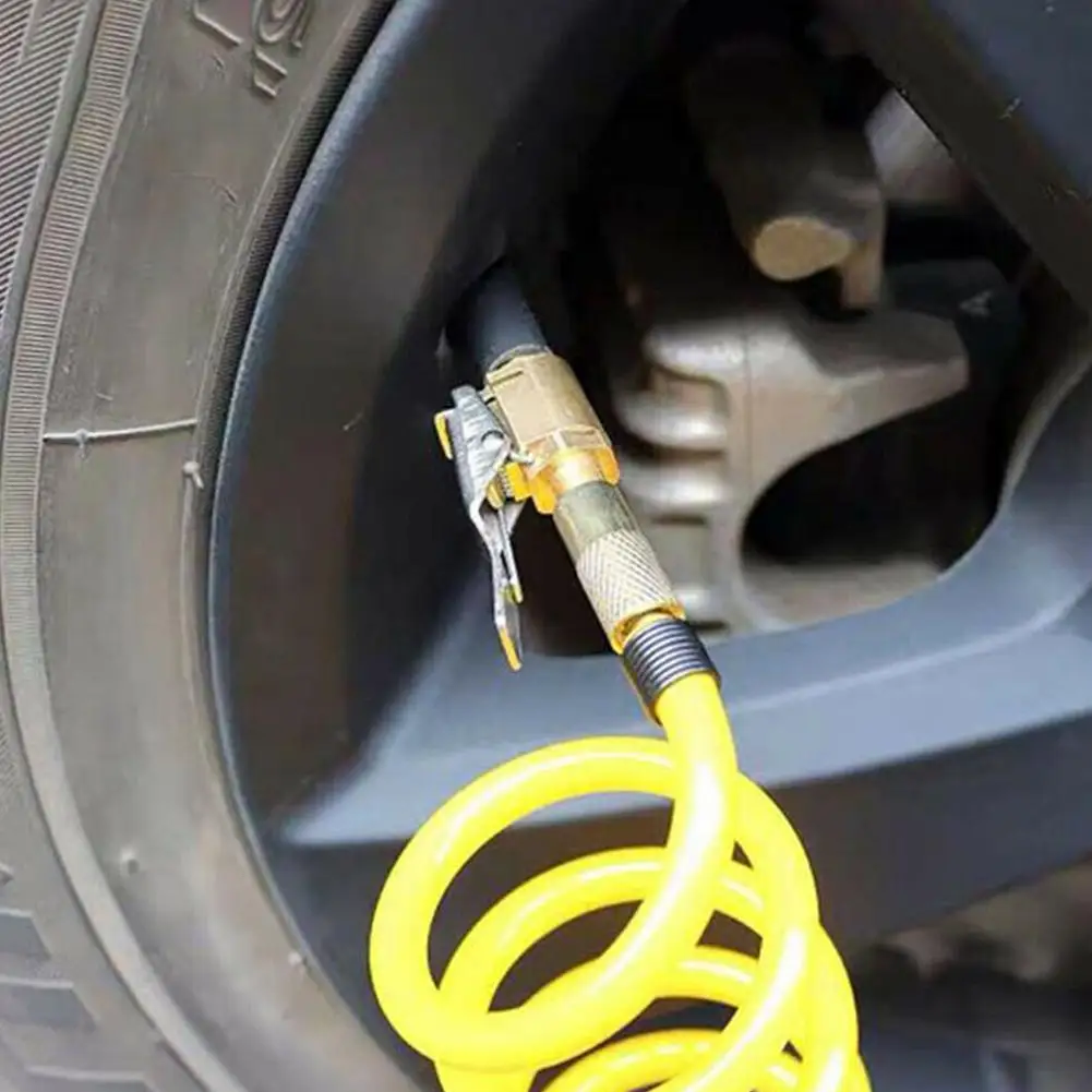 Car Air Pump Valve Connector Tire Valve Connector Car Tire Nozzle Clamp Inflatable Pump Connector Car Accessories