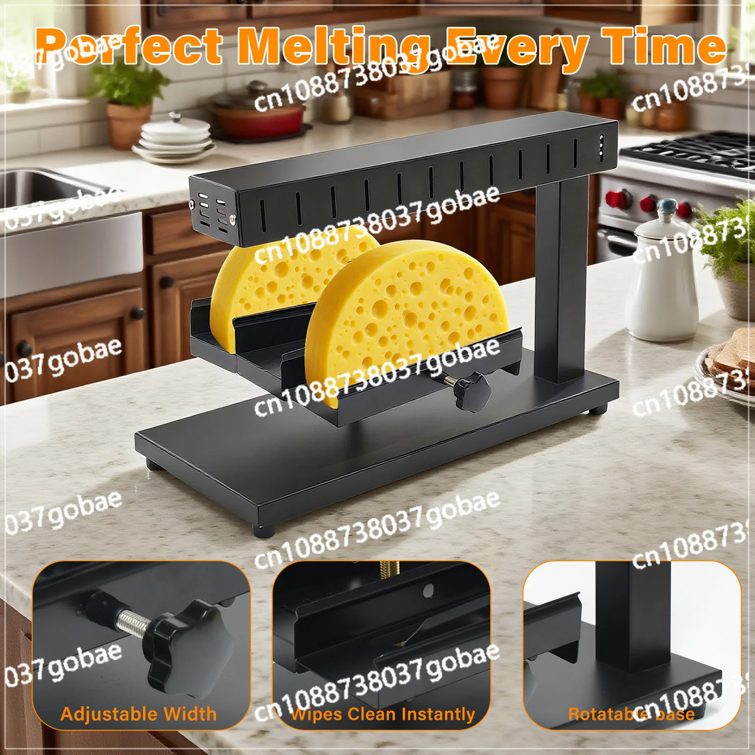 Commercial 750D two-wheel rotary cheese machine Western restaurant cafe Commercial dry cheese heater