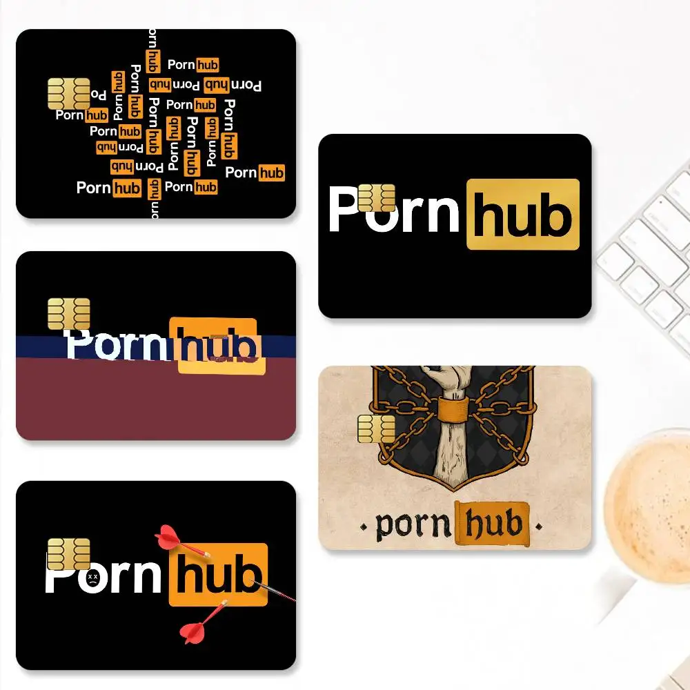 Art Logo P-Pornhub-S Credit Card Stickers Skin for Bank Debit Decorative Protection 4PCS Anti-scratch Waterproof