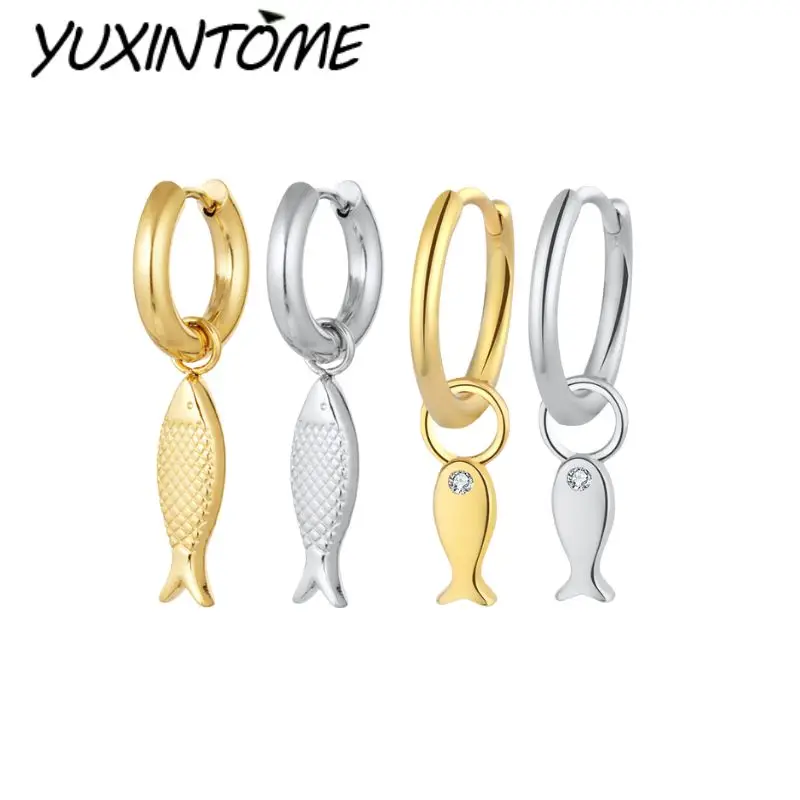 

925 sterling Silver Ear Needle Exquisite and Cute Little Fish Earrings Pendant Women's Fashionable Casual Party Jewelry Gifts