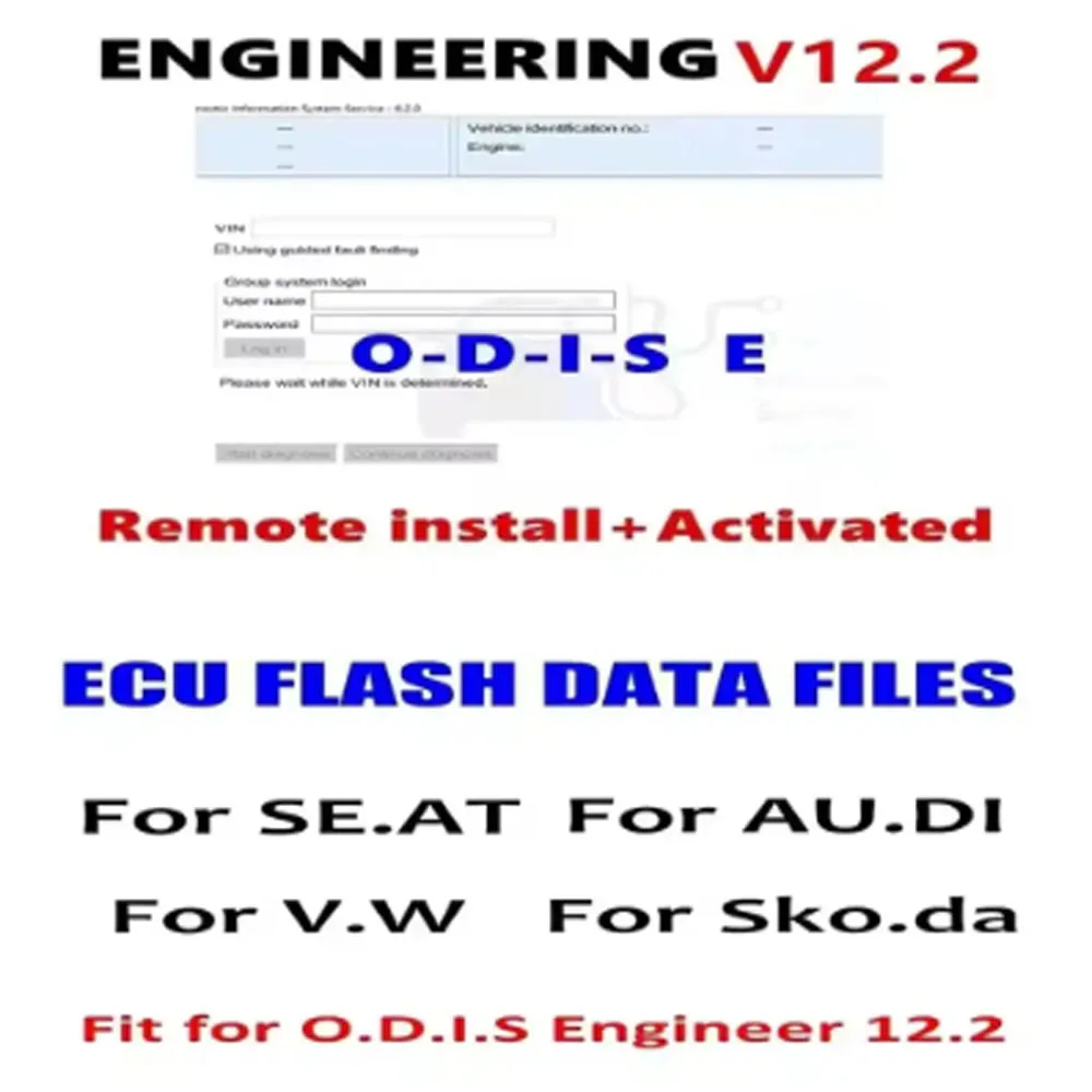 2025 NEW Odis Engineering Flashdaten Ecu Firmware Flash Data Files V.w A.udi For S.eat For S.koda + Odis-e V12.2.0 Software