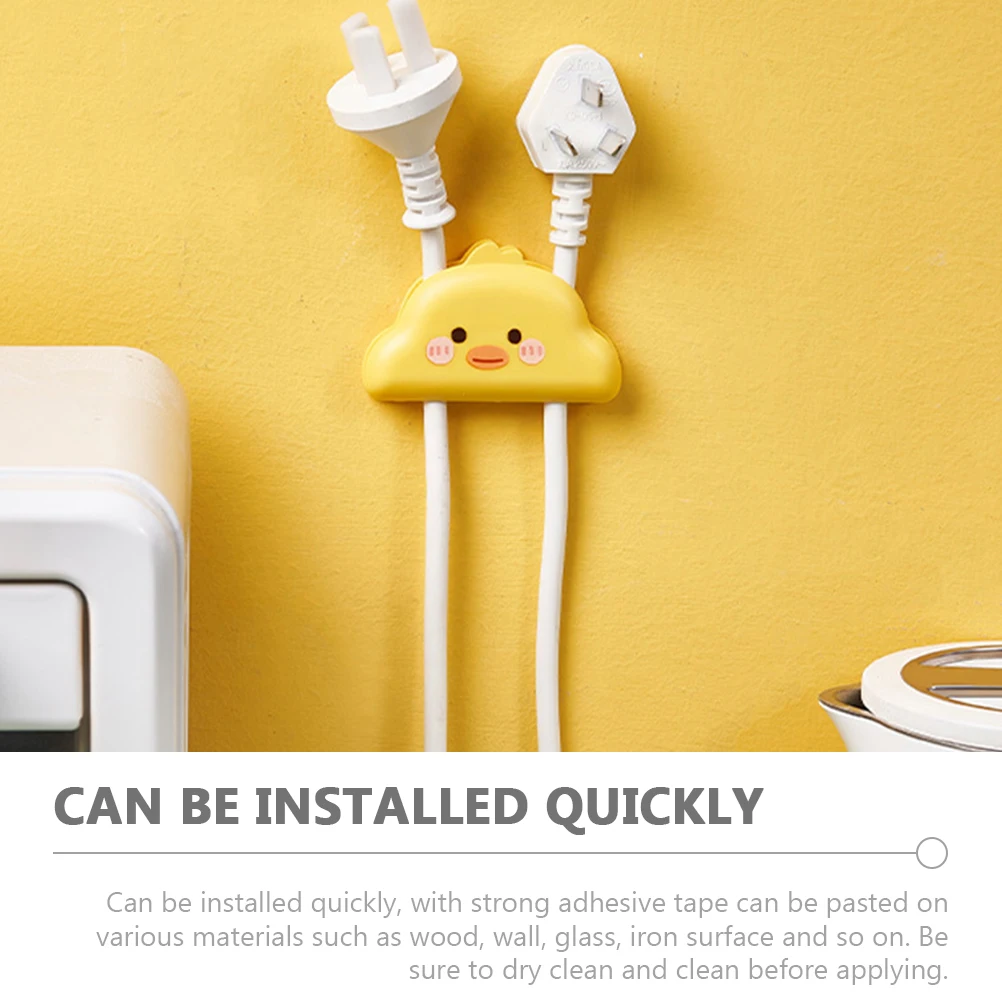 

4 Pcs Plug Holder Wire Clips Cord Organization Management Cable Organizer Holders Electrical Plastic Appliance Cables