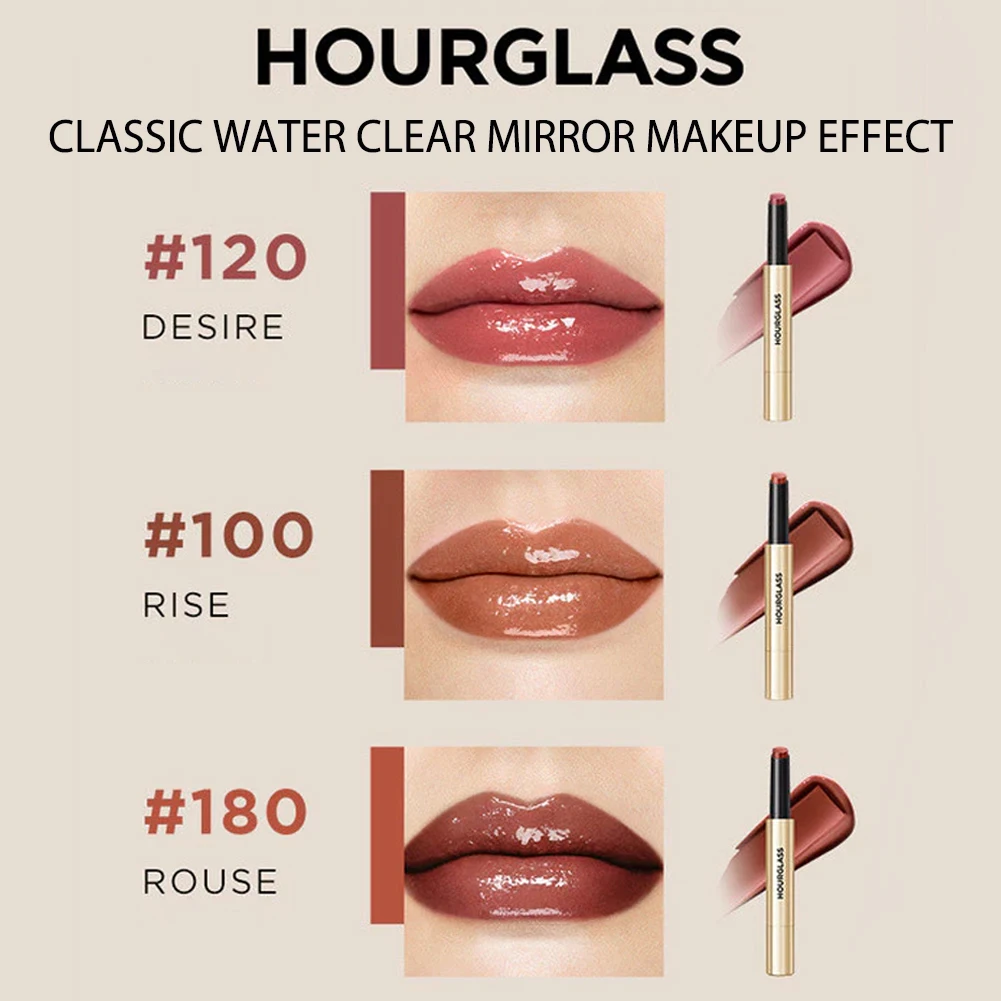 ลิปสติก Hourglass Phantom Volumising Glossy Balm ลิปกลอสเนื้อฉ่ำชุ่มชื้น บำรุงริมฝีปากให้ดูอวบอิ่ม ติดทนนาน ให้ริมฝีปากดูเป็นธรรมชาติ