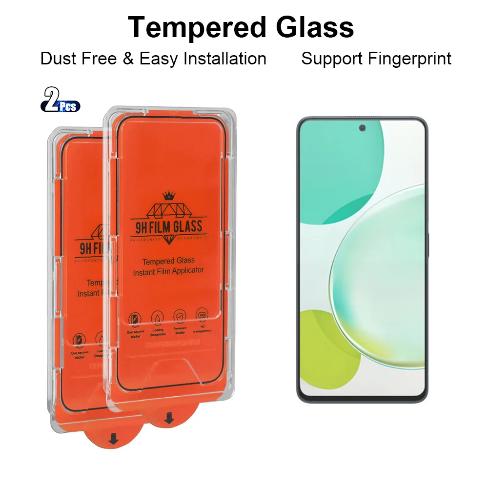 

2pcs HD Tempered Glass for Huawei Nova 11i 9/10/11 SE 11SE 10SE 9SE Y72 Y72S Y71 Y90 Y91 Screen Protector Fingerprint-unlock