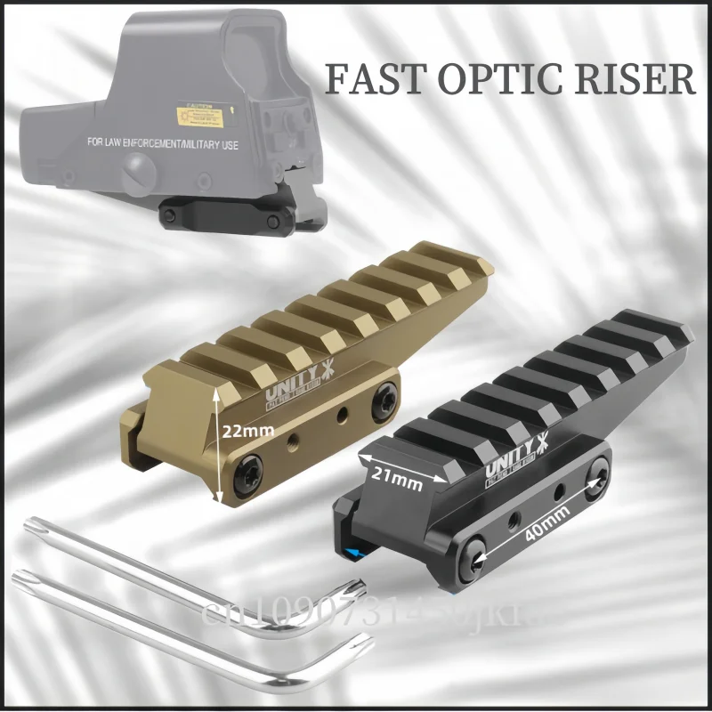 Rail de montage optique rapide Unity 2,26″ M1913 Picatinny pour la partie inférieure 1/3 du rail, compatible avec les optiques de visée point rouge pour Eotech EXPS/UH-1