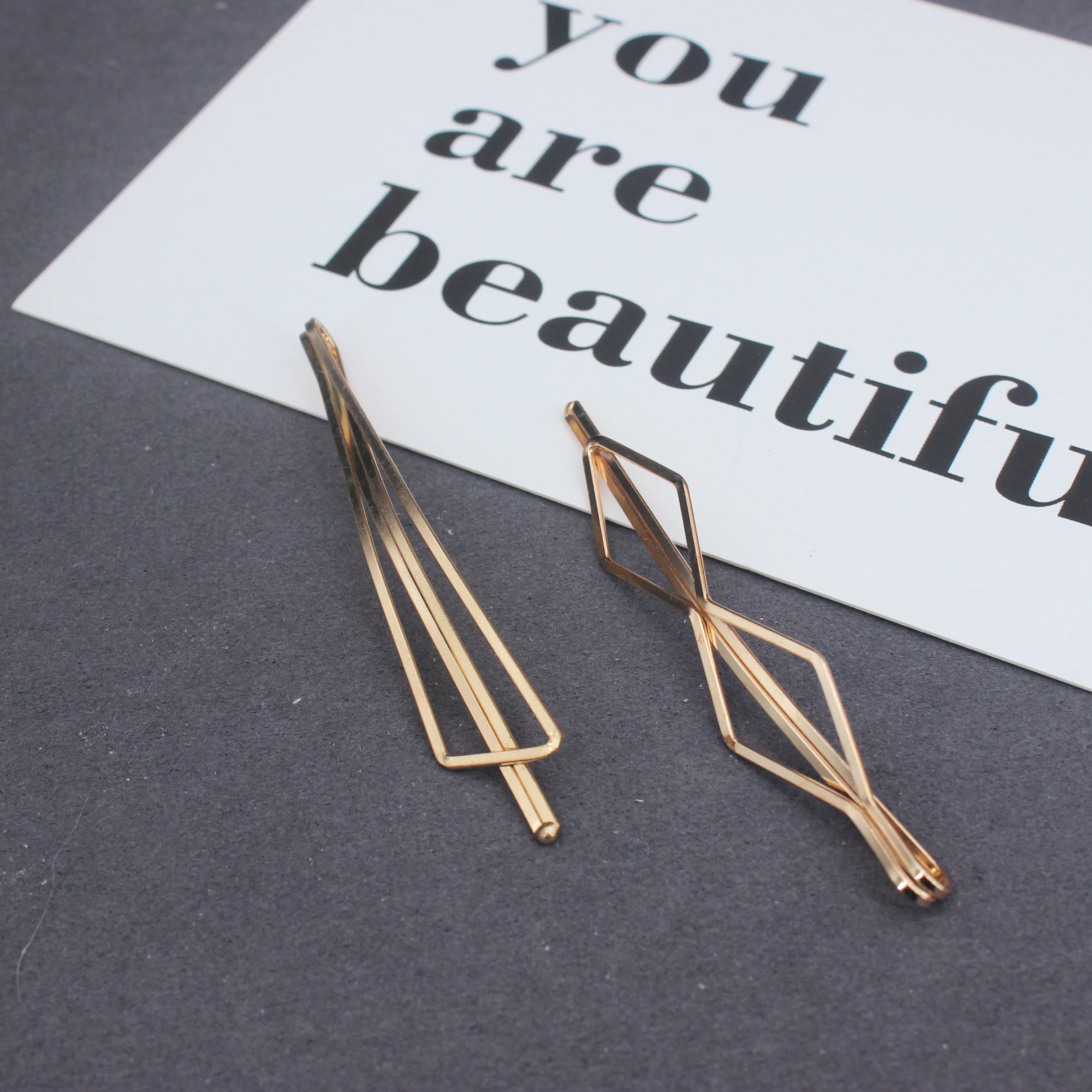 Korea Simple Metal Hair Clips for Women Geometric Gold Color Hairpins Hair Accessories Barrettes Clips Hair Styling Tools Gifts