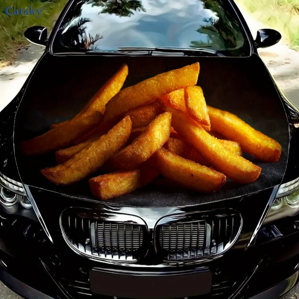 

Sinister Fries Car hood decals, car cover decorative stickers, and vinyl wraps for cars, SUVs and trucks. Self-adhesive, waterpr