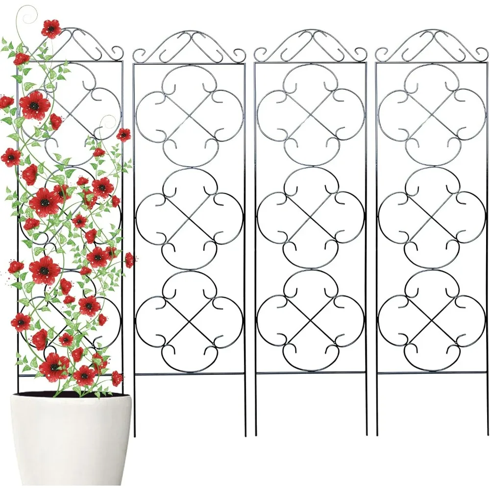 

Garden Trellis,Metal Plant Climbing Trellis Suitable for Potted Plants Indoor and Outdoor Climbing Plants Flower Ivy Clematis