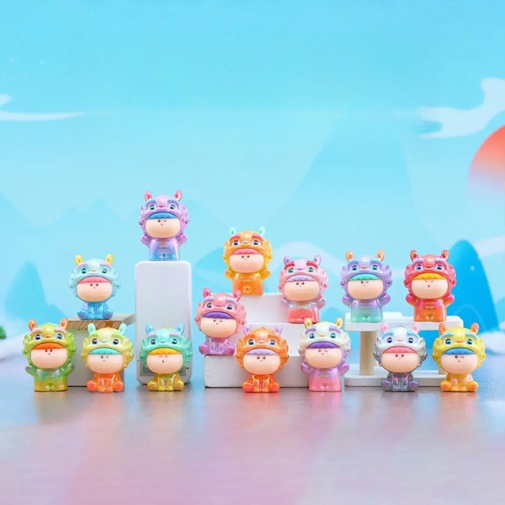 

1 шт./12 шт., мини-обнимашка, серия Кирин, слепая коробка, мультяшный декор для рабочего стола, сумка-сюрприз, милая аниме-фигурка, новогодние подарки