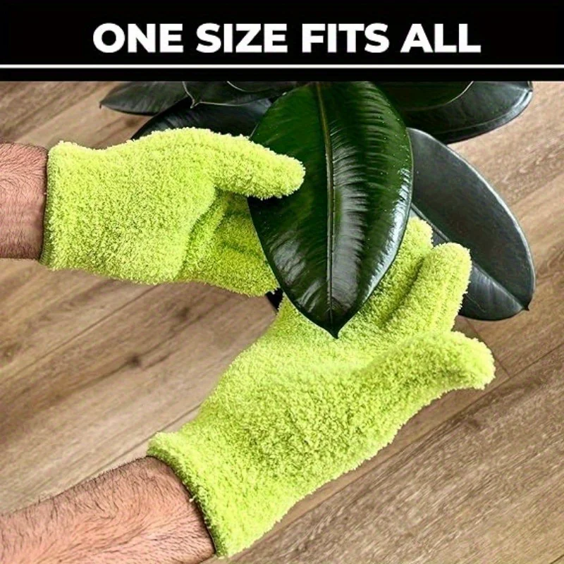Microfiber Dusting Gloves - Stretchable & Breathable Cleaning Gloves, Non-Waterproof for Cars, Boats, RVs, Pools, Home, Kitchen
