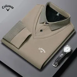 New Autumn and Winter Embroidered High-quality Long Sleeved Polo Shirt Men's Two-piece Fashionable Casual Multifunctional Top