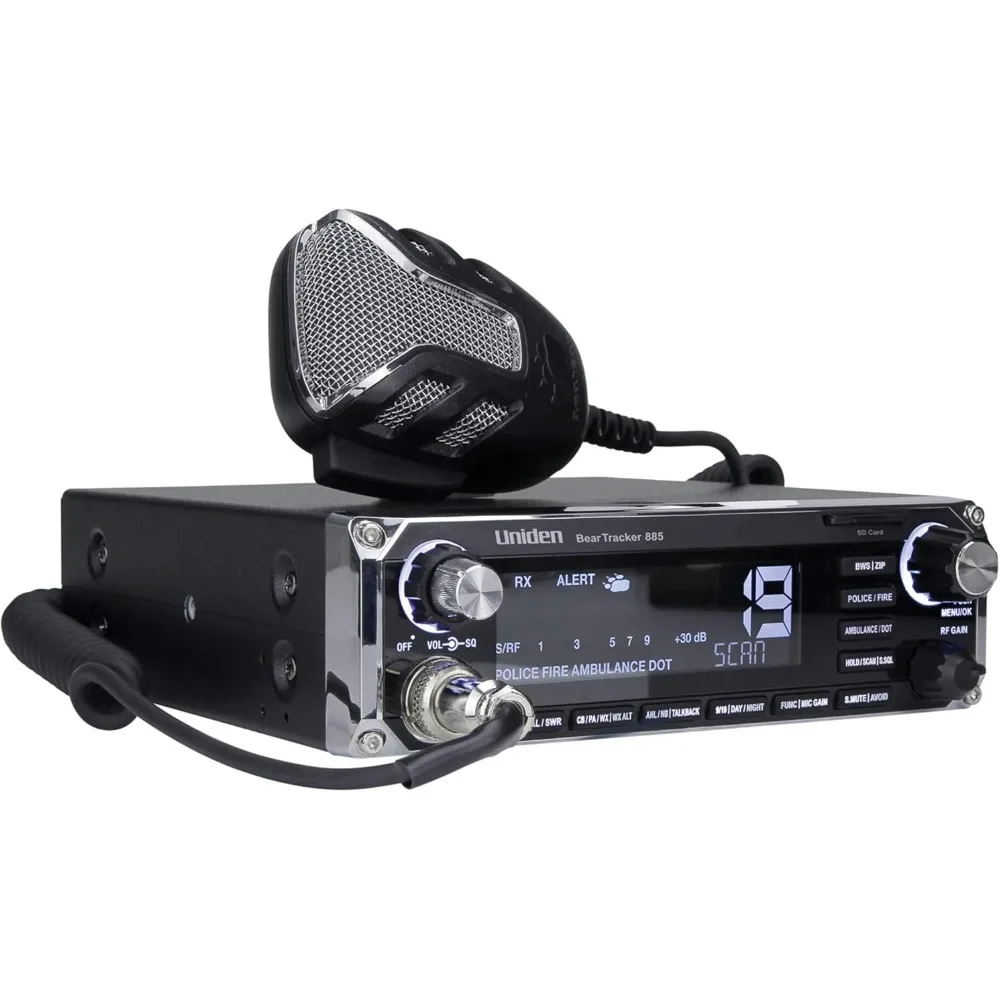 885 Hybrid Full-Featured CB Radio + Digital TrunkTracking Police/Fire/Ambulance/DOT Scanner w