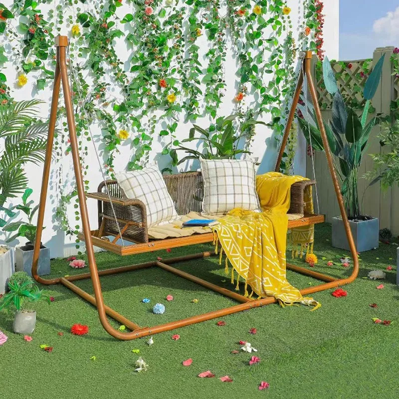 Outdoor swing rocking chair, courtyard  rattan cradle, household cradle, small courtyard garden balcony hammock