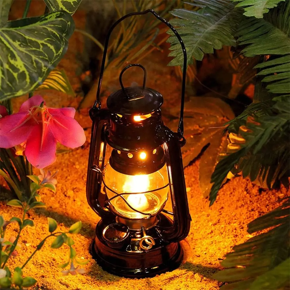 Żelazna Kreatywna Ręczna Lampa Barowa Rekwizyty Fotograficzne Przenośna Kawiarnia Do Restauracji Na Zewnątrz Lampa Olejowa Lampy Kempingowe Latarnia Lampa