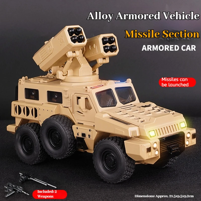 1:24 Simulation Legierung Geländewagen Modell Junge gepanzertes Auto Spielzeug akusto-optisch zurückziehbare Stoßdämpfung Spielzeugtür kann geöffnet werden