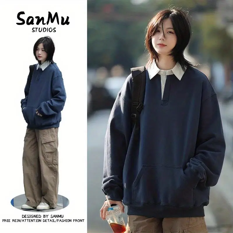 

Толстовки женские с эстетическим узором одежды, женские толстовки в стиле панк-рок для пары, стильный черный, серый с карманом для скейтборда с принтом