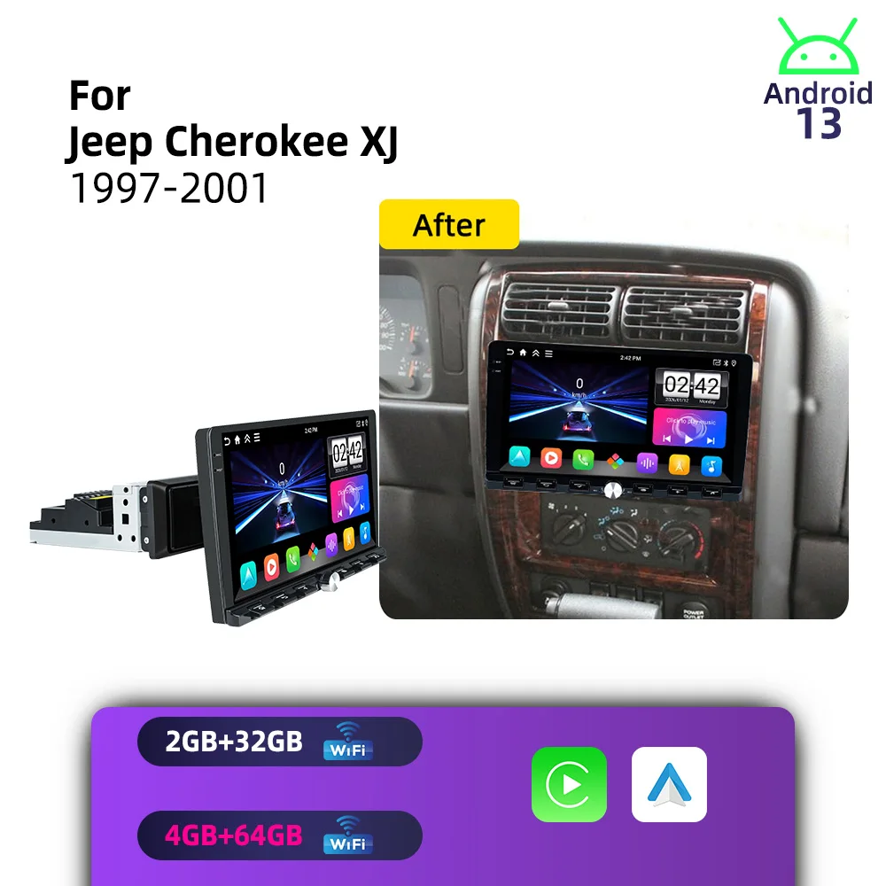 Car Stereo Android for Jeep Cherokee XJ 1997-2001 1 Din 9