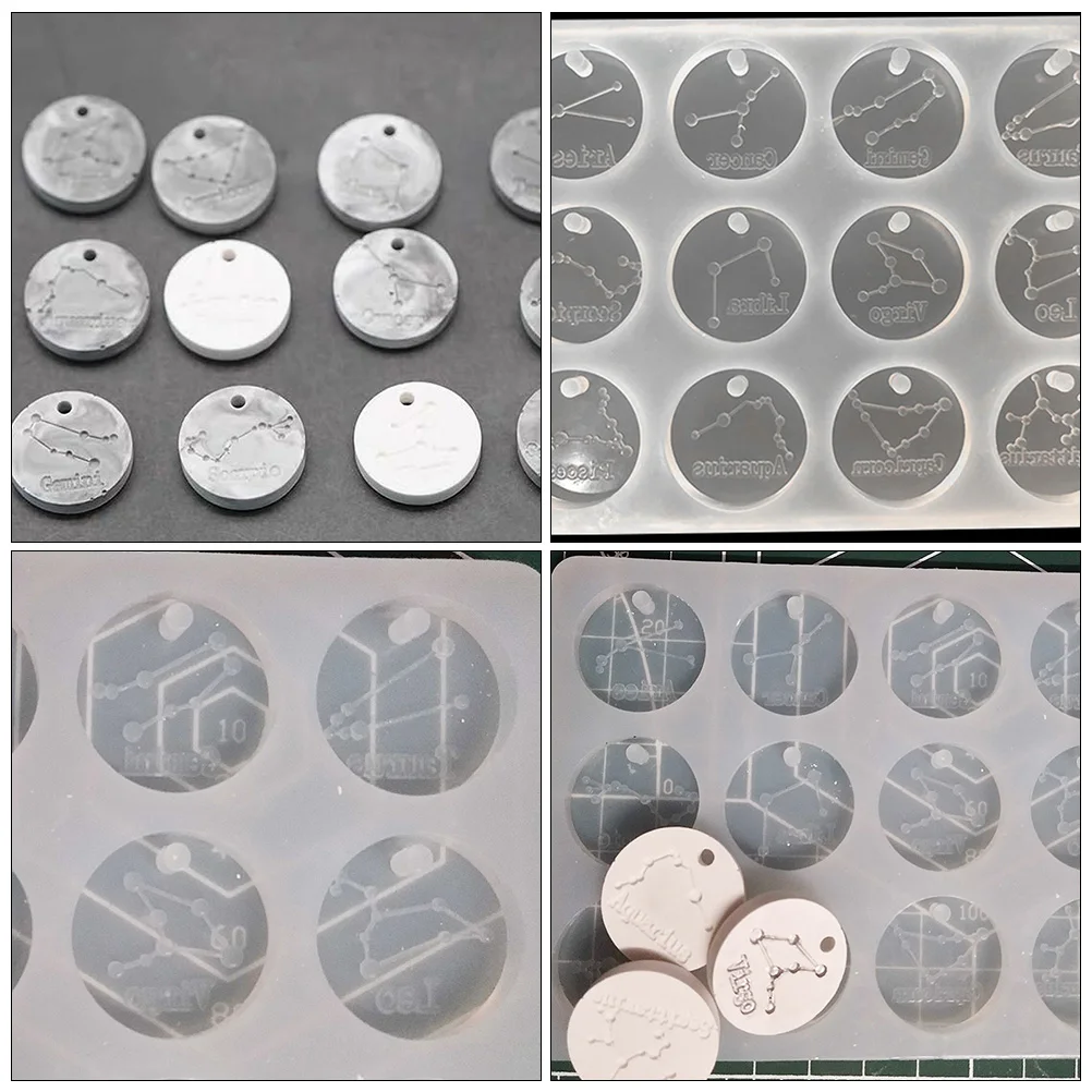 

2Pcs Twelve Silicone Mold Crystal Drop DIY Handmade Epoxy Resin Jewelry Making Supplies Creative Craft