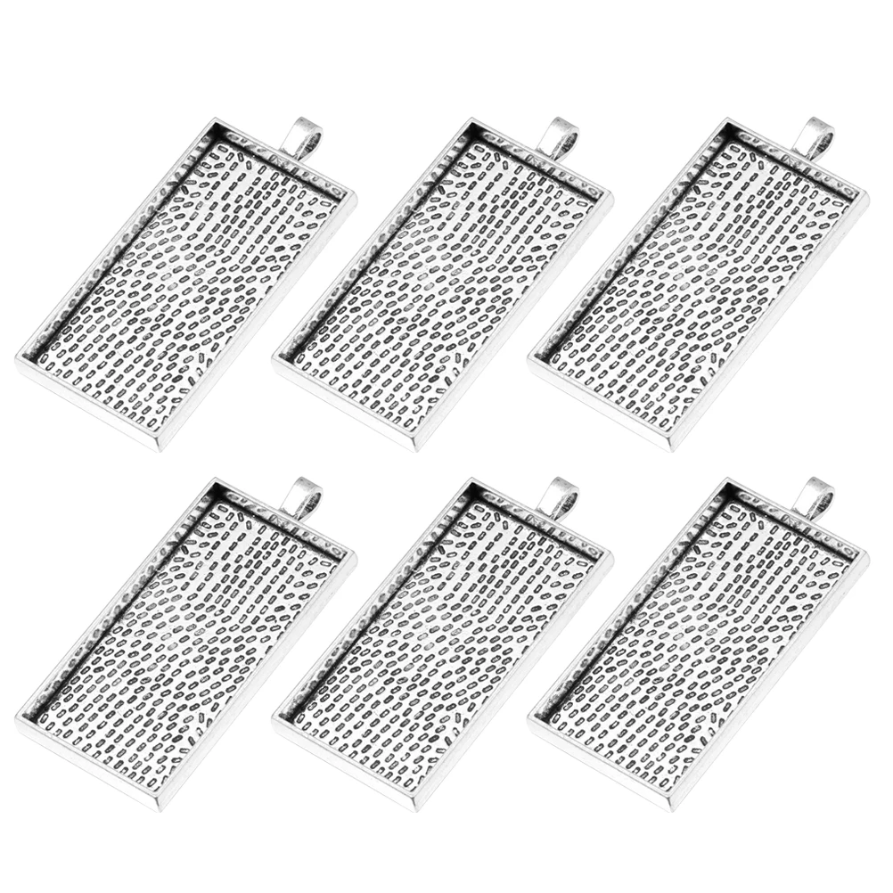 10 PCS Retro Pendant Bottom Bracket Photo Making Alloy Trays Vintage Jewelry for Custom Photos