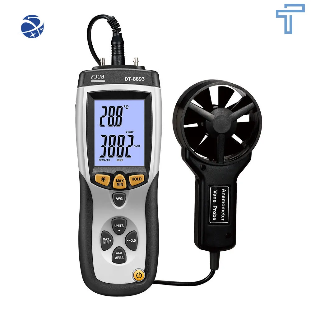 CEM DT-8893 CMM/CFM Air Temperature Digital USB Wind Anemometer Data Logger