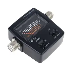 RS40 Power SWR Meter RS-Measurable Up to 200W Power Range with Adapter Connector 144/430mHz Walkie Talkie Replacement