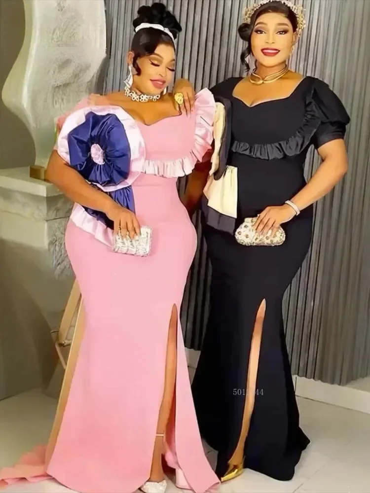 

Африканские вечерние платья больших размеров для женщин, облегающее длинное платье с разрезом Dashiki, элегантное мусульманское свадебное вечернее платье в Турции, новинка 2026 года