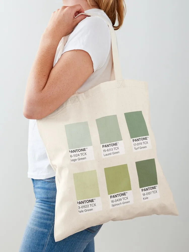 Green Pantone Color Swatch Pack Tote Bag shopper bag women cute pouch bag