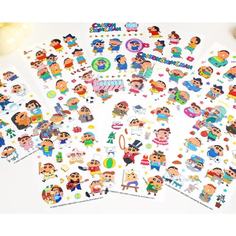 

New Crayon Shin chan Sticker Pack Professional Dress up Series PET Stickers Creative Cut Free DIY Material Stickers Gift