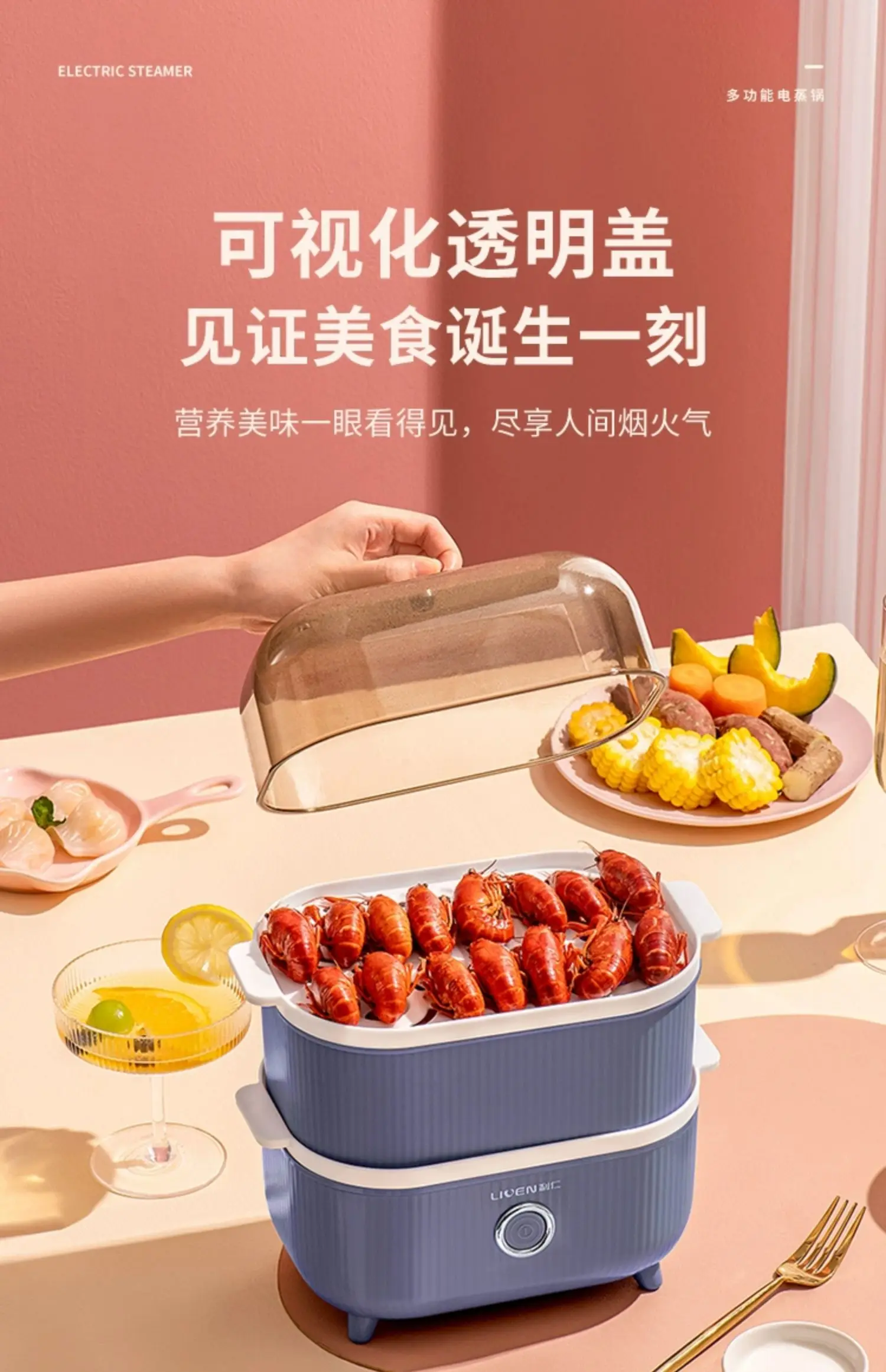 جهاز بخار وغلاية البيض المنزلي بقوة 220 فولت مع خاصية الإغلاق التلقائي، جهاز طهي البيض الصغير متعدد الوظائف لسهولة الإفطار