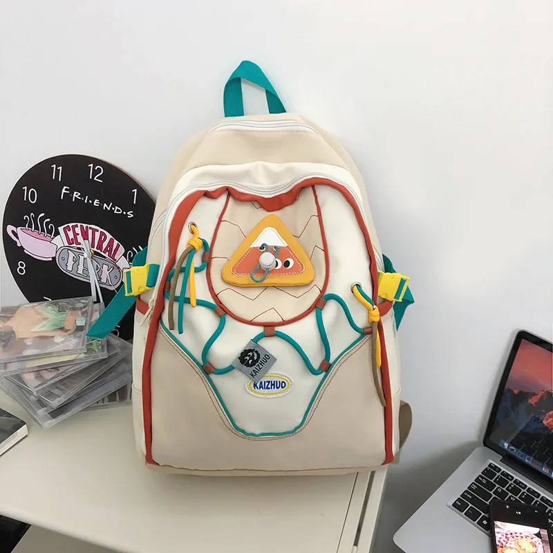 Mochila escolar de estilo coreano para estudiantes, morral sencillo e informal de gran capacidad, combinable con todo, 2023