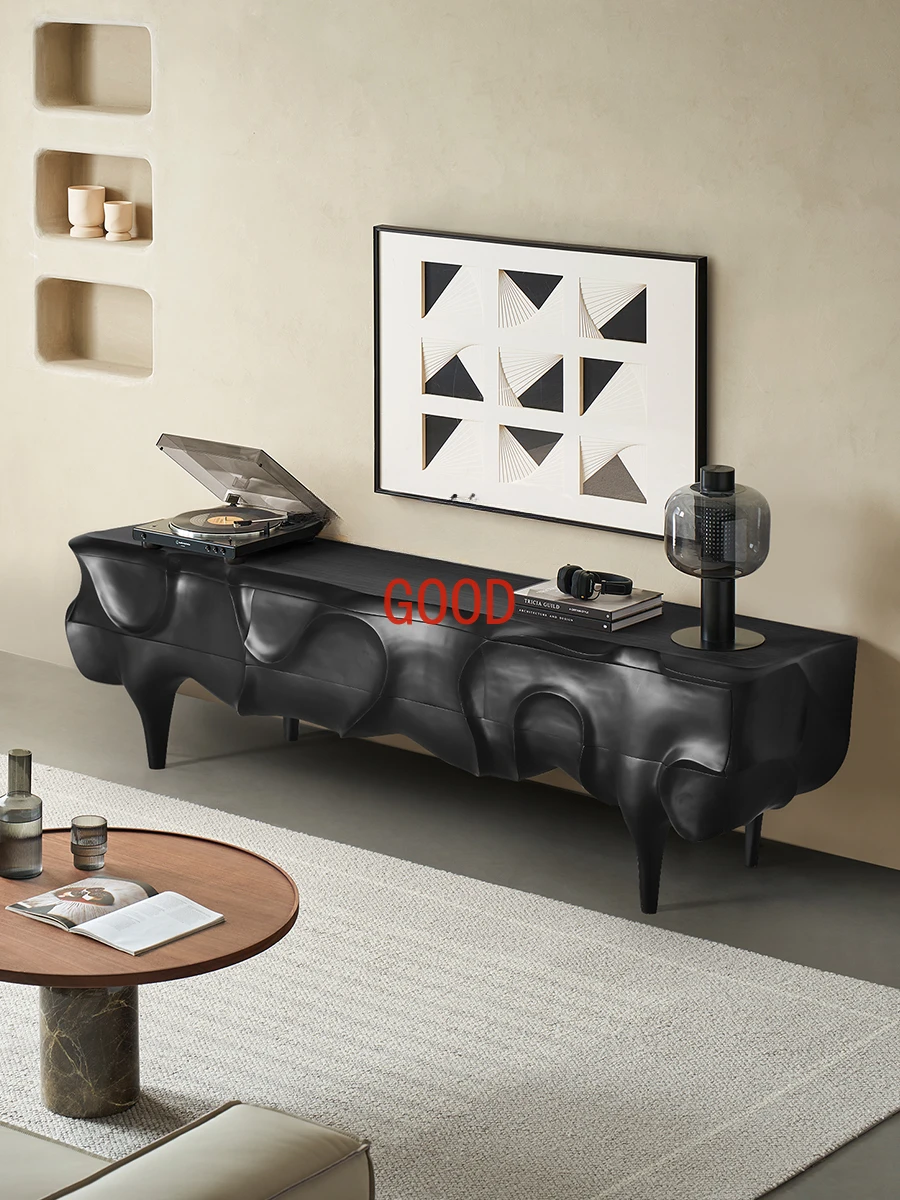 

Cool Style Retro Solid Wood TV Cabinet Nordic Simple Living Room Personalized Creative High Sense Audiovisual Cabinet